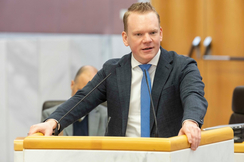 Christof Bitschi am Rednerpult