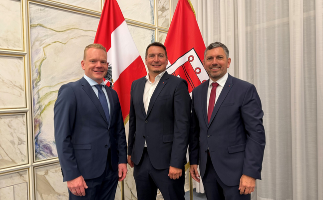 Landesstatthalter Christof Bitschi, Klubobmann Manfred Vogt und Landesrat Markus Klien (v.l.n.r.), (c) Vorarlberger Freiheitliche - FPÖ