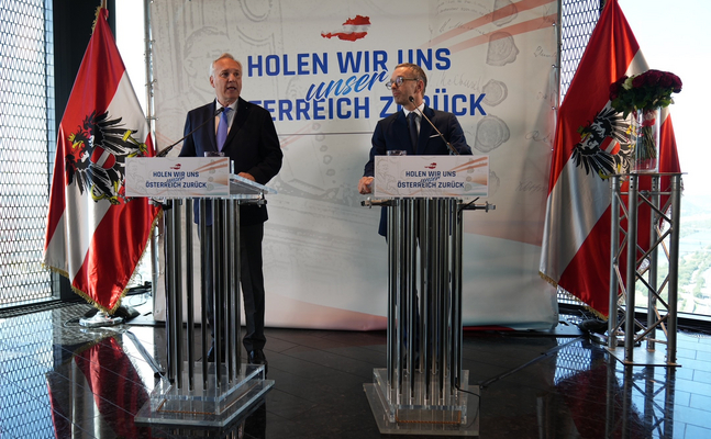 Walter Rosenkranz und Herbert Kickl bei PK