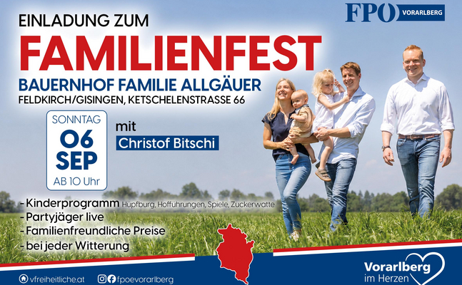 FPÖ-Familienfest mit Christof Bitschi am 6. September